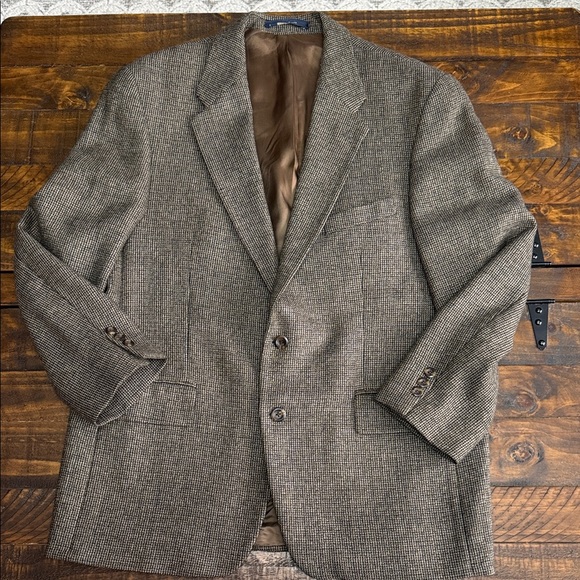 Vintage Chaps by Ralph Lauren Men's Blazer in Brown Wool